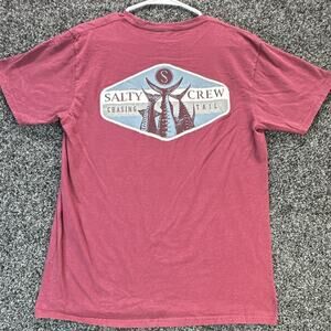 Salty Crew Men's Red Fish Graphic Crew Neck Short Sleeve T-Shirt M Standard